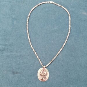 925 Silver Rope Chain With Ancient Dragon Pendant